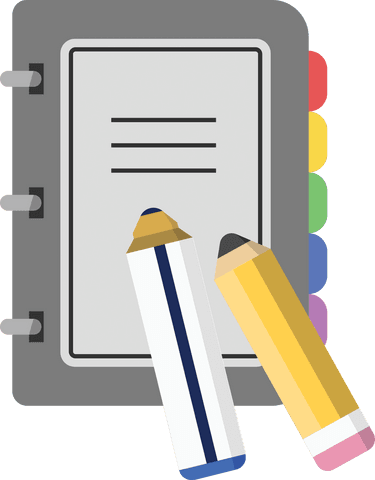 Notebook with Colored Pencils on Transparent Background - Download Free Stock Videos Pikwizard.com