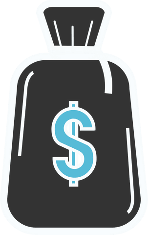 transparent money bag symbol with blue dollar sign - Download Free Stock Videos Pikwizard.com