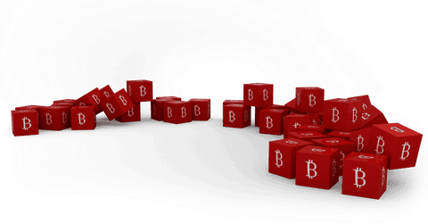 transparent red bitcoin cube blockchain theme - Download Free Stock Videos Pikwizard.com
