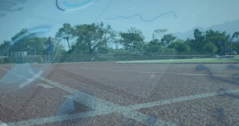 Runner with Prosthetic Exploring Technology in Athletics