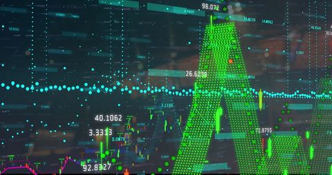Financial Data Overlay on Scrolling Digital Stock Market Data - Download Free Stock Images Pikwizard.com