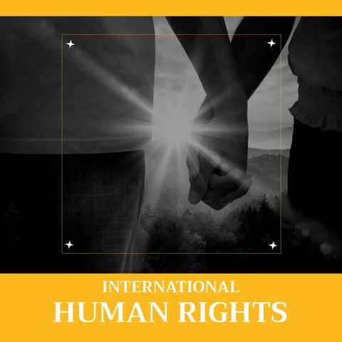 diverse couple holding hands on international human rights day - Download Free Stock Templates Pikwizard.com