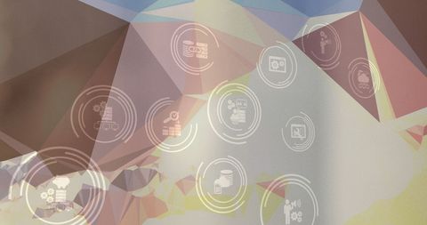 Global shipping connections with digital icons concept