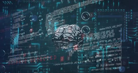 AI Brain and Circuitry With Digital Processing - Download Free Stock Images Pikwizard.com