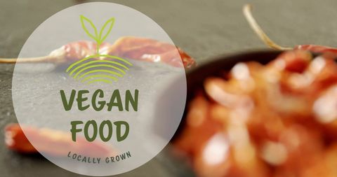 Locally Grown Vegan Food with Organic Dried Chili Peppers