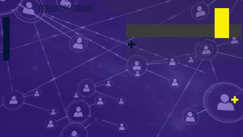 Digital Networking Connections over Blue Background