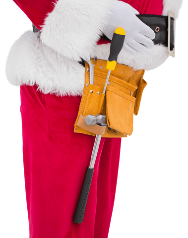 santa claus in costume wearing a transparent tool belt - Download Free Stock Videos Pikwizard.com
