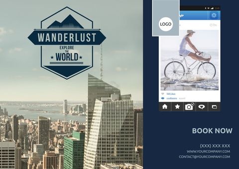 Travel Adventure Promotion Skyline and Coastal Cycling - Download Free Stock Templates Pikwizard.com