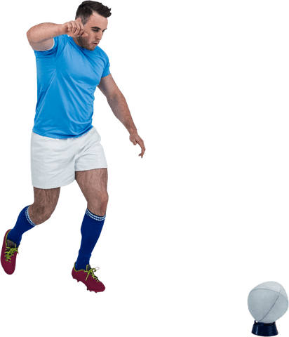 Transparent Rugby Player Kicking Ball Action Pose Dynamic - Download Free Stock Videos Pikwizard.com