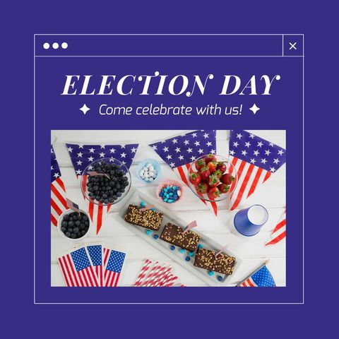 Patriotic Election Day Celebration with Snacks and Desserts - Download Free Stock Templates Pikwizard.com