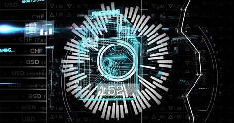 Digital Security and Financial Data Interface - Download Free Stock Images Pikwizard.com
