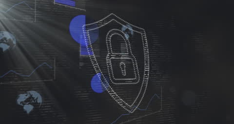 Digital Padlock Highlighting Online Security and Technology