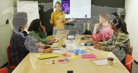 Global Business Strategy Meeting with Diverse Team