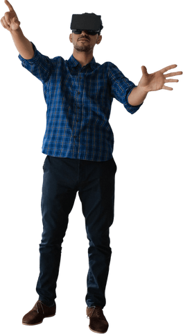 Transparent View Gamer Exploring Virtual Reality - Download Free Stock Videos Pikwizard.com
