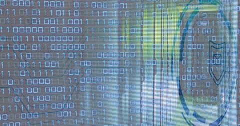 Binary Code Over Computer Server with Digital Overlay - Download Free Stock Images Pikwizard.com
