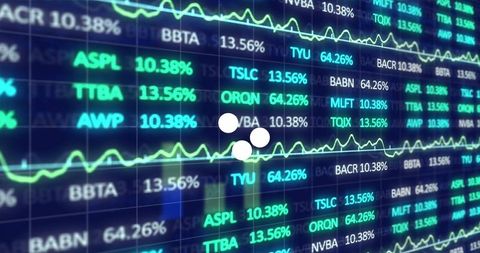 Financial data monitor grid with dynamic digital enhancement