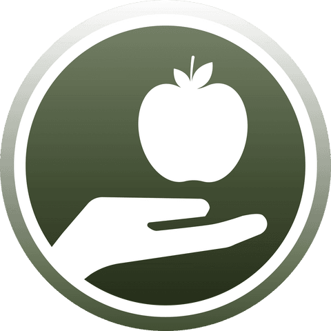 Transparent Apple and Hand Icon Over Green Circle - Download Free Stock Videos Pikwizard.com