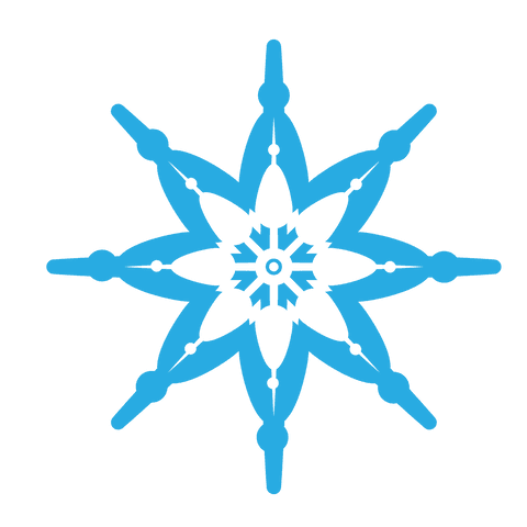 intricate digital blue snowflake with transparent background - Download Free Stock Videos Pikwizard.com