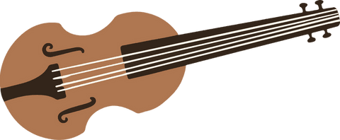 stylized violin illlustration on transparent background - Download Free Stock Videos Pikwizard.com