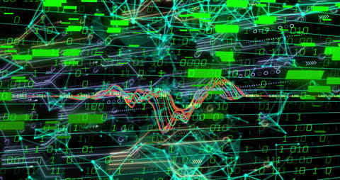 Digital Futuristic Data Processing Animation