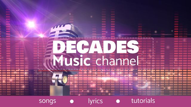 Retro Music Channel Banner with Vintage Microphone - Download Free Stock Templates Pikwizard.com