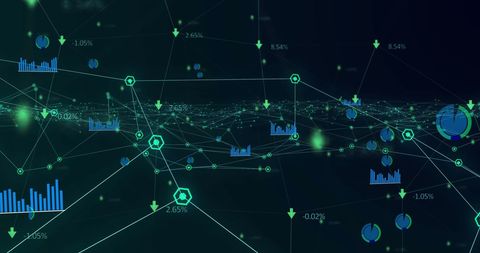 Global Network with Statistics and Data Visualization Interface - Download Free Stock Images Pikwizard.com