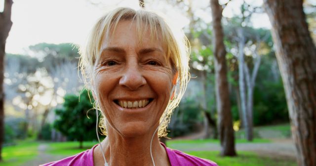 Smiling Senior Woman Enjoying Nature Outdoors - Download Free Stock Images Pikwizard.com