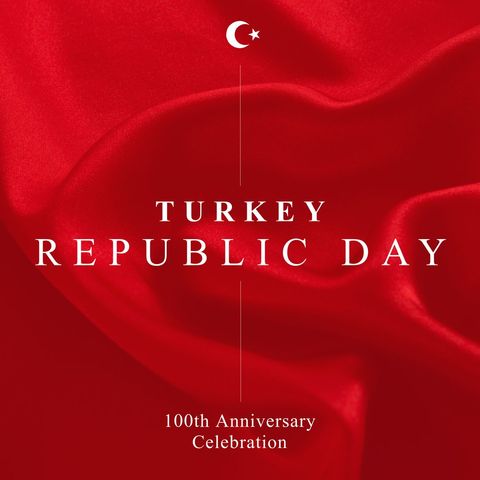 turkey republic day 100th anniversary red theme - Download Free Stock Templates Pikwizard.com