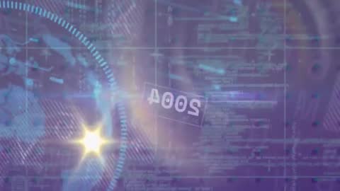 Futuristic Digital Interface with Data Visuals in Motion