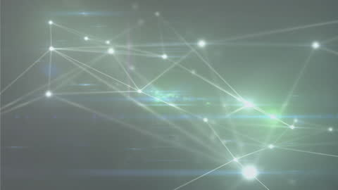 Abstract Digital Network on Foggy Background