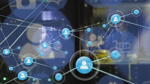 Network Connections and Technology Innovation Concept