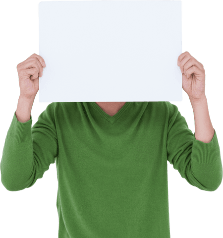 person in green sweater holding transparent blank sign - Download Free Stock Videos Pikwizard.com