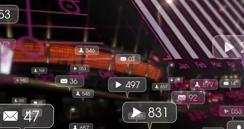 Digital Data Processing Over Urban Cityscape