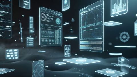 Futuristic Holographic Data Interfaces in a Virtual Environment