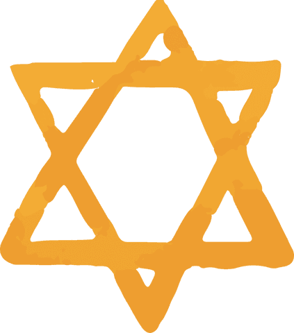 orange hexagram emblem in brushstroke style on transparent background - Download Free Stock Videos Pikwizard.com