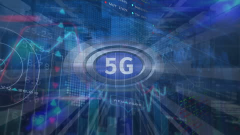 Futuristic Data Processing with 5G Technology Concept