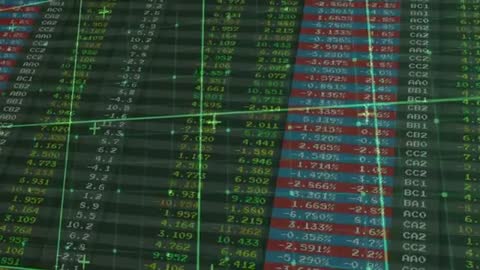 Dynamic Stock Market Data with Grid Overlay Effect