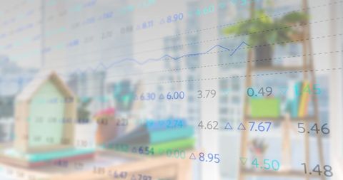 Financial Data Analysis in Modern Office Ambiance