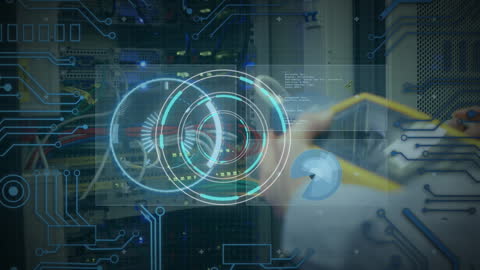 Digital Interface Overlay in Advanced Server Room