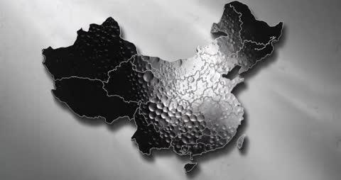 Dynamic Specular Highlight Shifts on 3D Metallic China Map