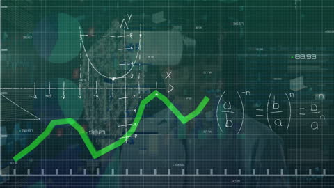 Businessman Using VR for Data Analysis