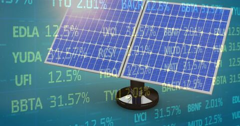 solar panel display on financial trading interface - Download Free Stock Images Pikwizard.com
