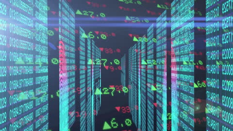 Digital Data Visualization in Futuristic Style