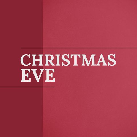 Christmas Eve Sparkling Greeting on Festive Red - Download Free Stock Templates Pikwizard.com