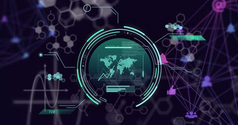 Futuristic Global Data and Scientific Connections Concept - Download Free Stock Images Pikwizard.com