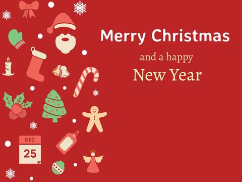 Joyful Christmas Greeting with Festive Symbols - Download Free Stock Templates Pikwizard.com