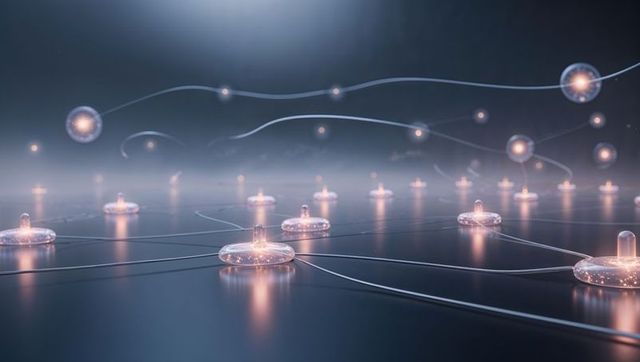 Futuristic Neural Network Node Highlighting Digital Connectivity