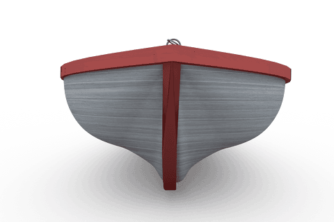 reflective transparent boat with red and white accents - Download Free Stock Videos Pikwizard.com
