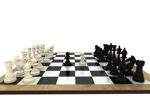 Transparent Black White Chess Pieces on Board High Angle View - Download Free Stock Videos Pikwizard.com