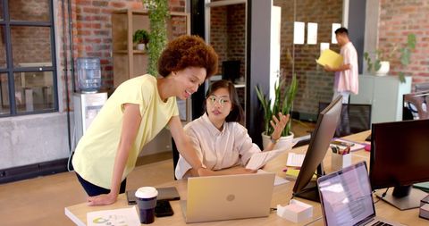 Collaborative Teamwork in a Modern Office Setting - Download Free Stock Images Pikwizard.com